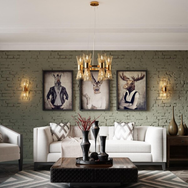 4839/2W HALL ODL21 420 золото/металл/стекло Бра E14 2*40W ORTA