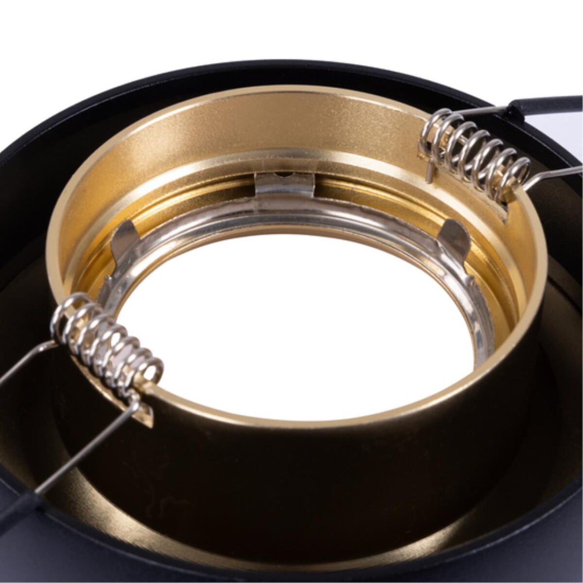 A6666PL-1BK Светильник потолочный встраиваемый HEZE для MR16 Ø98x32мм черный+матовое золото IP20 монтаж Ø76мм — изображение 4