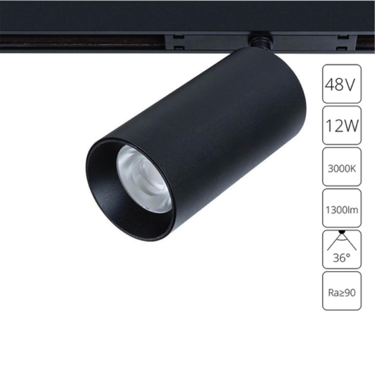 A7281PL-1BK СВЕТИЛЬНИК ПОТОЛОЧНЫЙ OPTIMA 48В 12Вт 1300Лм 3000K 90+ 36° — изображение 1