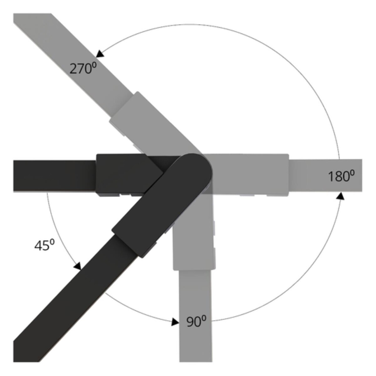A613806R КОННЕКТОР С ИЗМЕНЯЕМЫМ УГЛОМ ДЛЯ ШИНОПРОВОДА (ТРЕКА) RAPID — изображение 2