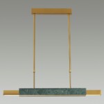 4360/25L MIDCENT ODL24 000 изумрудный мрамор/антич.бронза/металл/акрил Подвесной светильник IP20 LED 25W 3000K 220V MARMI — изображение 5