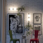 4681/2WA WALLI ODL20 463 черный/белый Настенный светильник E14 2*40W 220V FLOWER