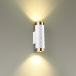 4286/2W HIGHTECH ODL22 000 белый/золотистый/металл Настенный светильник IP20 LED GU10 max 2*10W AD ASTRUM — изображение 5