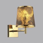 5064/1W MODERN ODL24 203 античн.бронза/серо-беж./металл/натур.камен."шпон" Бра E27 LED 1*5W BERGI — изображение 5
