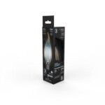 104801805 Лампа Gauss LED Filament Свеча на ветру E14 5W 420lm 4100K Golden 1/10/50 — изображение 4