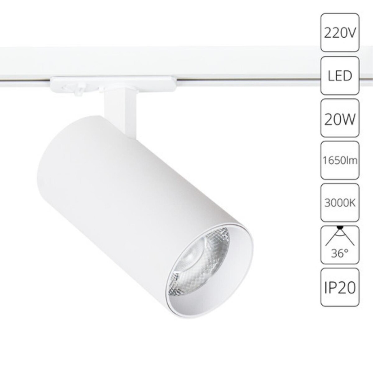 A1937PL-1WH СВЕТИЛЬНИК ПОТОЛОЧНЫЙ BENE 220В 20Вт 1650Лм 3000К 90+ 36° — изображение 1