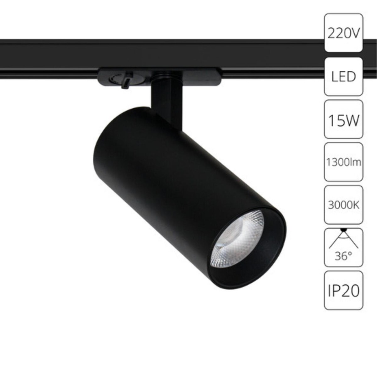 A1936PL-1BK СВЕТИЛЬНИК ПОТОЛОЧНЫЙ BENE 220В 15Вт 1300Лм 3000К 90+ 36° — изображение 1