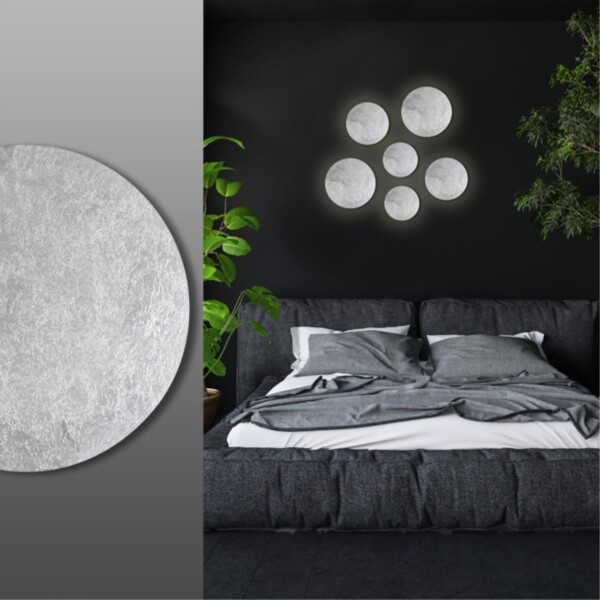 3562/9WL HIGHTECH ODL18 449 серебр.фольг-ние Настен.светильник IP20 LED 3000K 9W 504Лм 220V LUNARIO