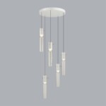 5058/25LB PENDANT ODL24 385 белый/прозрачный/металл/стекло Люстра каскадная LED 5*5W 3000K SCROW — изображение 2