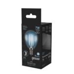 105801207 Лампа Gauss LED Filament Шар E14 7W 580lm 4100K 1/10/50 — изображение 4