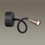 4289/3WL HIGHTECH ODL22 475 черный с античн.бронзой Настенный светильник с выкл. IP20 LED 3W 265Лм 3000K ODDS — изображение 3