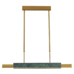 4360/25L MIDCENT ODL24 000 изумрудный мрамор/антич.бронза/металл/акрил Подвесной светильник IP20 LED 25W 3000K 220V MARMI — изображение 4