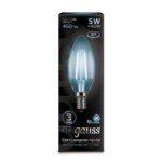 103801205 Лампа Gauss LED Filament Свеча E14 5W 450lm 4100К 1/10/50 — изображение 3