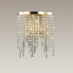 5028/2W MODERN ODL23 621 золотой/прозрачный металл/хрусталь Бра E14 2*40W CHOKKA — изображение 3