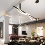 4391/40L HIGHTECH ODL24 301 черный/металл/канат Подвесной св-к с раздельн. вкл IP20 LED 40W 1580Лм 4000K CORDA — изображение 2