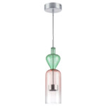 814004 Люстра BELLE LED 1х8W 400LM АЛЮМИНИЙ/МУЛЬТИКОЛОР 3000K