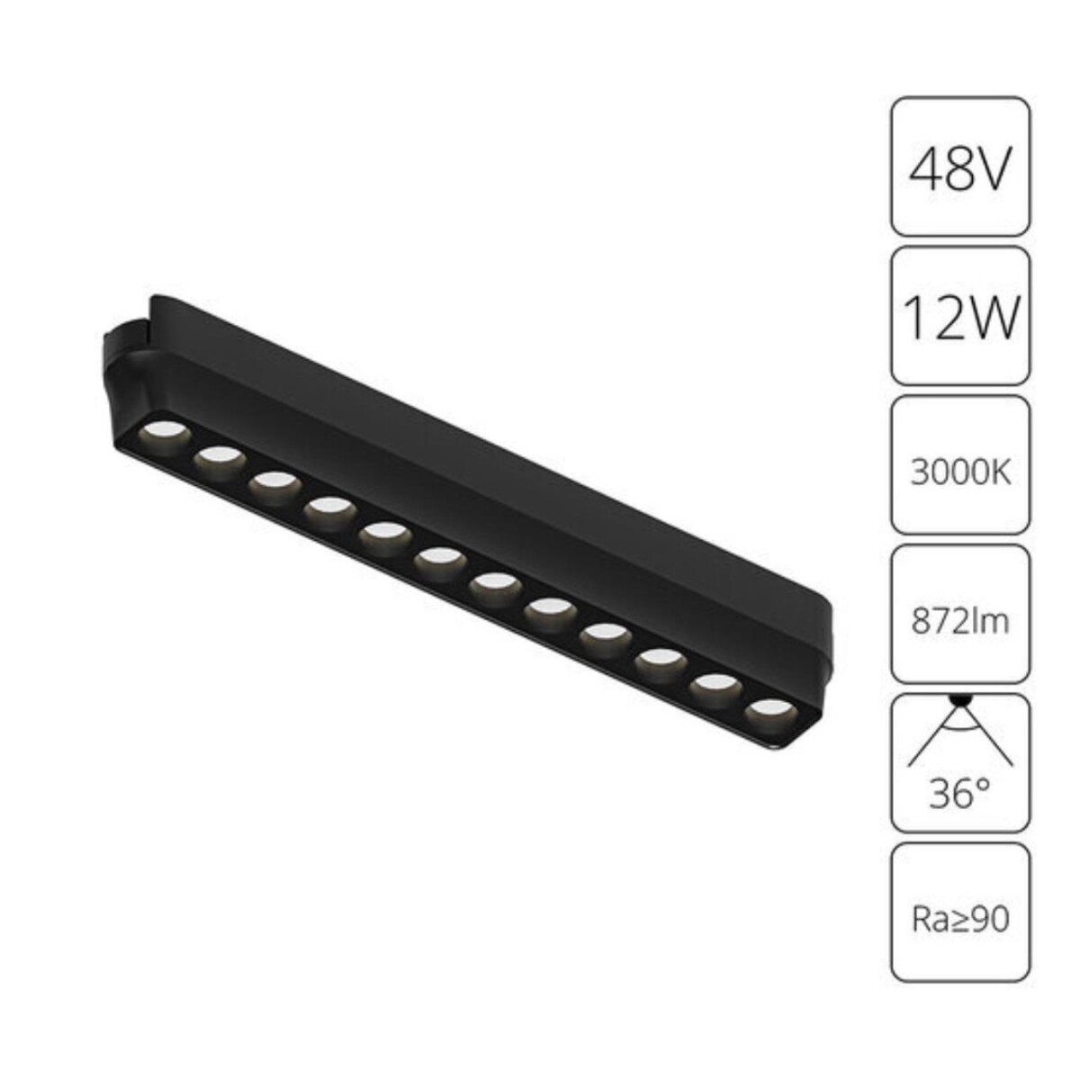 A1154PL-1BK СВЕТИЛЬНИК ПОТОЛОЧНЫЙ RAPID 48В 12Вт 872лм 3000К 90+ 36° — изображение 1