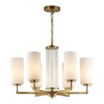 4990/6 HALL ODL23 637 матов. золотой/белый/стекло Люстра E27 6*40W KASALI — изображение 3