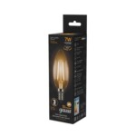 103801107 Лампа Gauss LED Filament Свеча E14 7W 550lm 2700К 1/10/50 — изображение 3