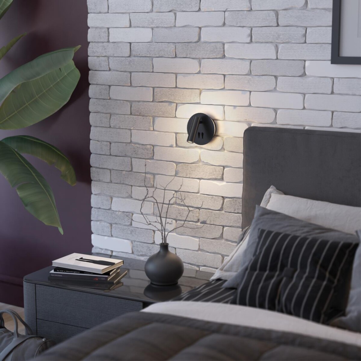 3911/9WL HIGHTECH ODL20 471 черн/металл Наст-й св-к с лампой д/чтения с выкл LED 9W 3000K 220V BEAM — изображение 1