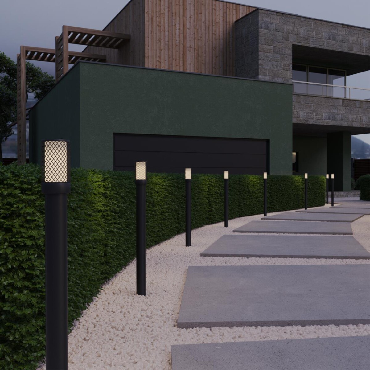 370972 STREET NT24 черный Светильник ландшафтный E27 max 25W K IP54 220-240V MATRIX — изображение 2