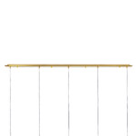 L5PL721132 Подвес пятерной линейный EXTRA 5x3x5W(led) G9  (721132 - 5 + 572162 -1) ЗОЛОТО — изображение 3