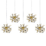 L5PL721132 Подвес пятерной линейный EXTRA 5x3x5W(led) G9  (721132 - 5 + 572162 -1) ЗОЛОТО — изображение 4