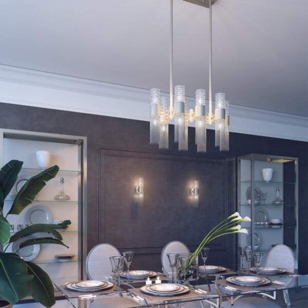 4631/2W HALL ODL20 421 серебристый/стекло/металл.цепочки Бра G9 2*5W 220V PERLA