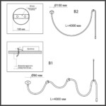 4391/40CL HIGHTECH ODL24 301 черный/металл/канат Потолочный св-к встраиваемый (2 крепления и крючок в комплекте) IP20 LED 40W 1580Лм 4000K CORDA — изображение 2