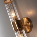 4946/2W DROPS ODL22 507 бронзовый/прозрачный/стекло Настенный светильник с выкл. E14 1*40W IP44 KEPA — изображение 5