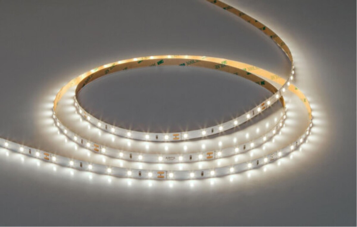 A2406008-02-4K Светодиодная лента 24В 4,8Вт/м 550Лм/м 4000К 90+ 8мм SMD2835 60шт/м 5м IP20 — изображение 3