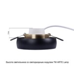 A6666PL-1BK Светильник потолочный встраиваемый HEZE для MR16 Ø98x32мм черный+матовое золото IP20 монтаж Ø76мм — изображение 6