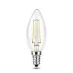 103801205 Лампа Gauss LED Filament Свеча E14 5W 450lm 4100К 1/10/50 — изображение 2