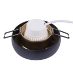 A6666PL-1BK Светильник потолочный встраиваемый HEZE для MR16 Ø98x32мм черный+матовое золото IP20 монтаж Ø76мм — изображение 5