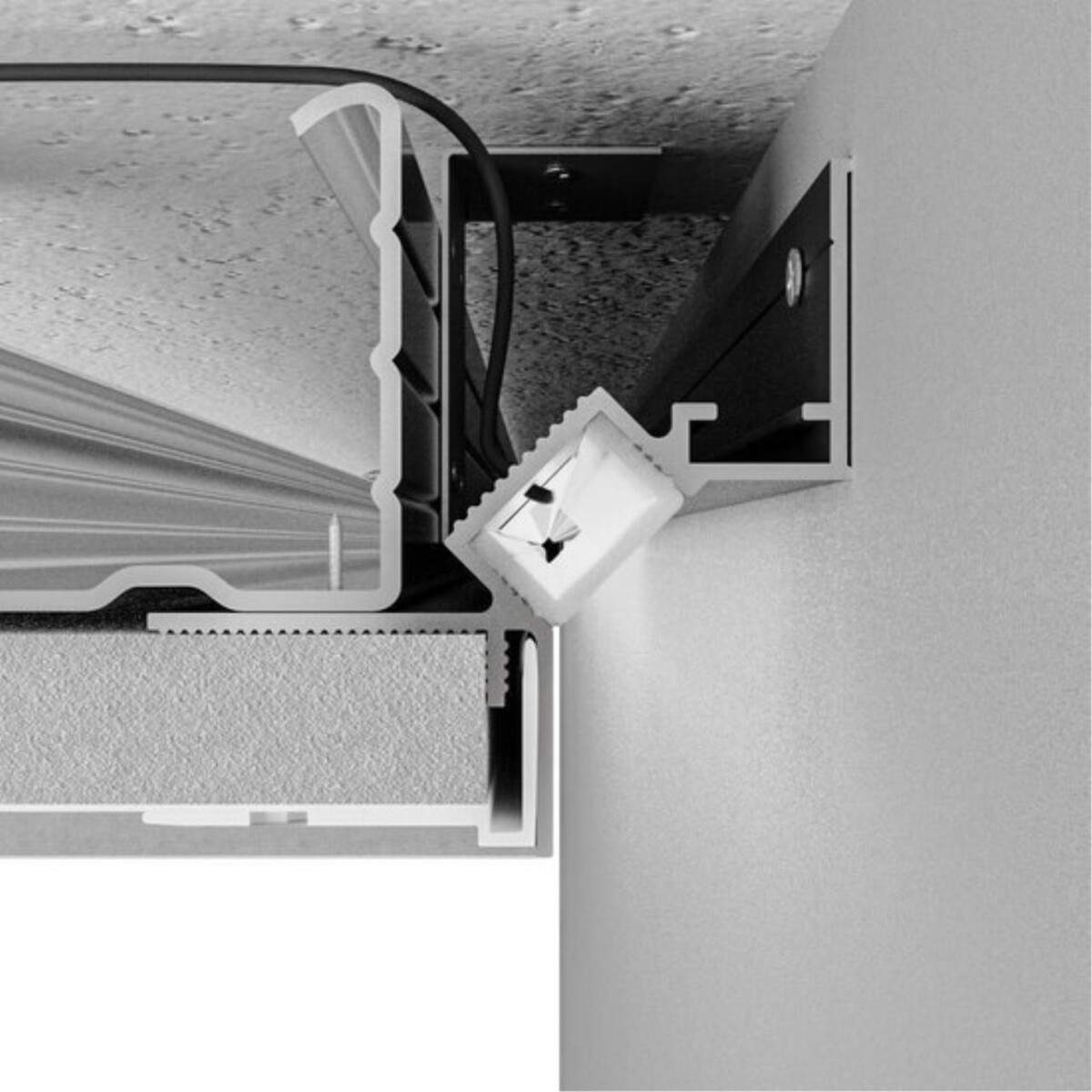 A670206 Теневой профиль GAP под ГКЛ, пластиковая вставка в комплекте, 2 метра, черный — изображение 3