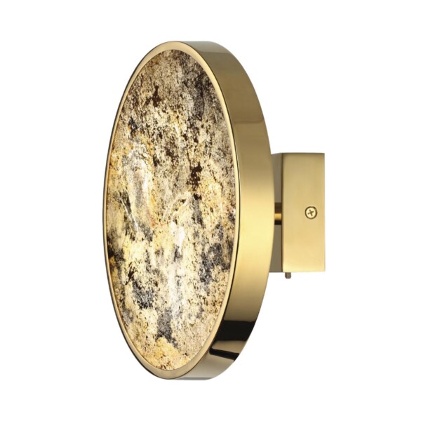 5079/15WL L-VISION ODL24 209 зол./серо-бежевый/металл/натур.камень/акрил Настенн.светильн. с переключ.цветов.темпер. LED 15W 3000К/4000K/6000K BERGI