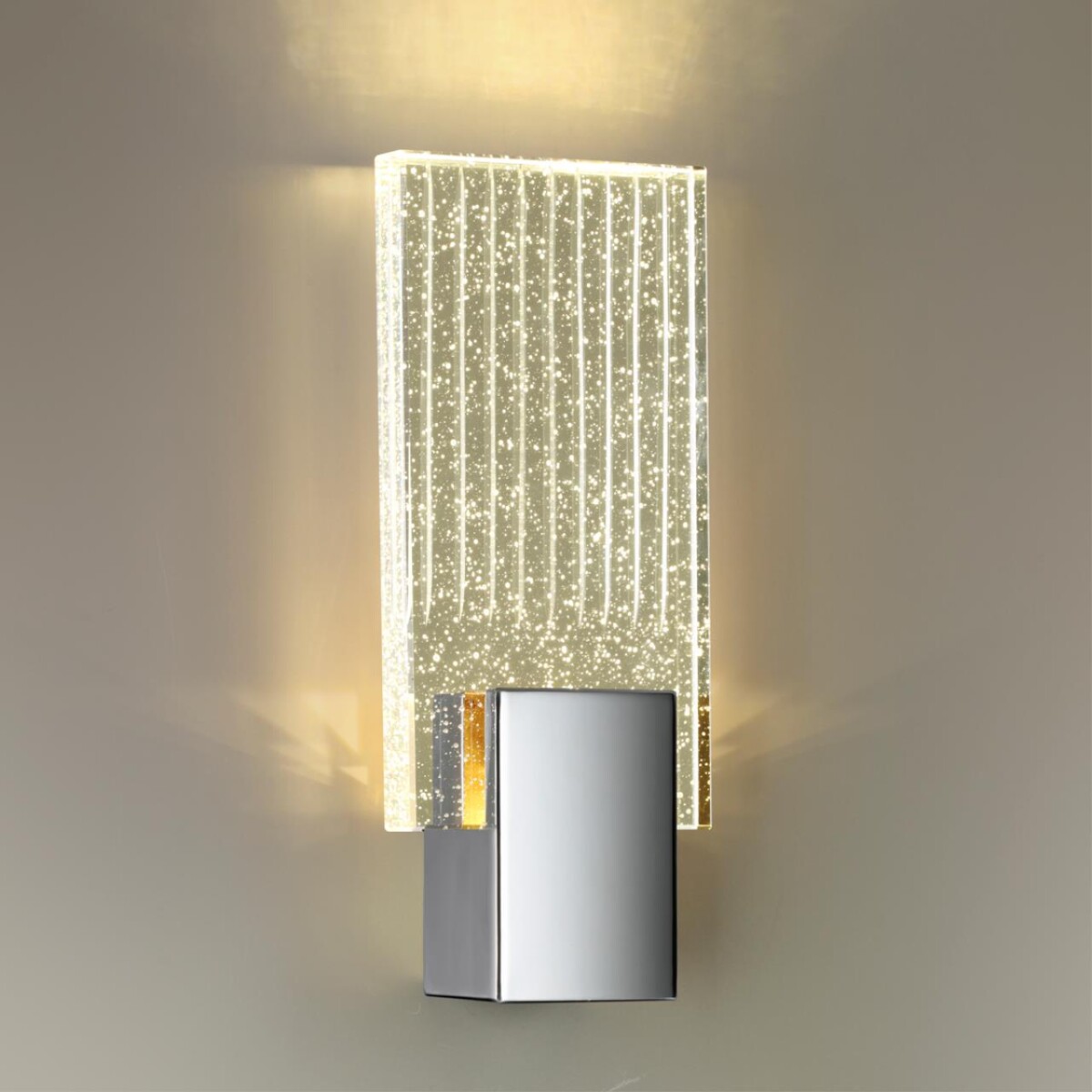 4363/5WL HIGHTECH ODL23 433 хром полированный/металл/стекло Настенный св-к IP20 LED 5W 261Лм 3000K RICCI — изображение 3