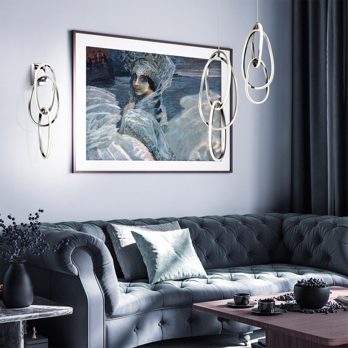 4891/33WL L-VISION ODL_EX22 000 хром/акрил Настенный светильник LED 33W 4000K SPACE — изображение 2