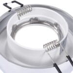 A6665PL-1CC Светильник потолочный встраиваемый HEZE для MR16 Ø98x32мм хром+белый IP20 монтаж Ø76мм — изображение 3