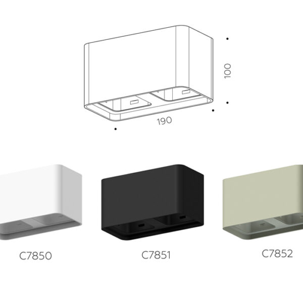 C7851 SBK черный песок 190*95*H100mm MR16 GU5.3