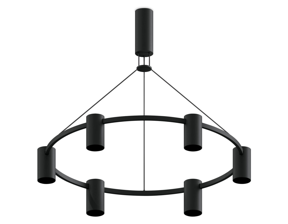C9022 C9022/6 SBK черный песок D695*1000mm MR16 GU5.3/6 — изображение 1