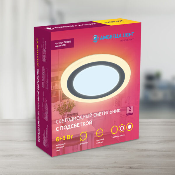 DCR373 6W+3W 6400K/3000K 85-265V D145*28