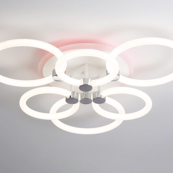 FA3844/3+3 WH белый 102W 3000K-6400K+RGB D670*115 (ПДУ РАДИО 2.4G)