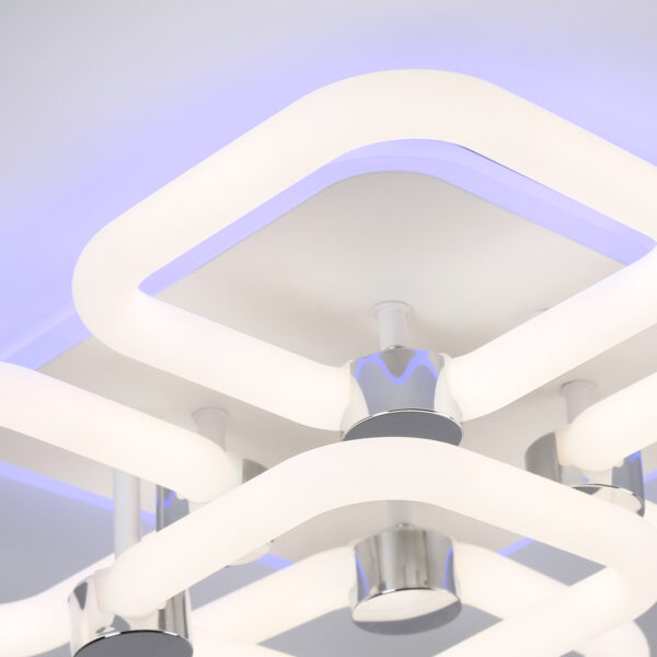 FA3861/4+1 WH белый 70W 3000K-6400K+RGB 400*400*115 (ПДУ РАДИО 2.4G)