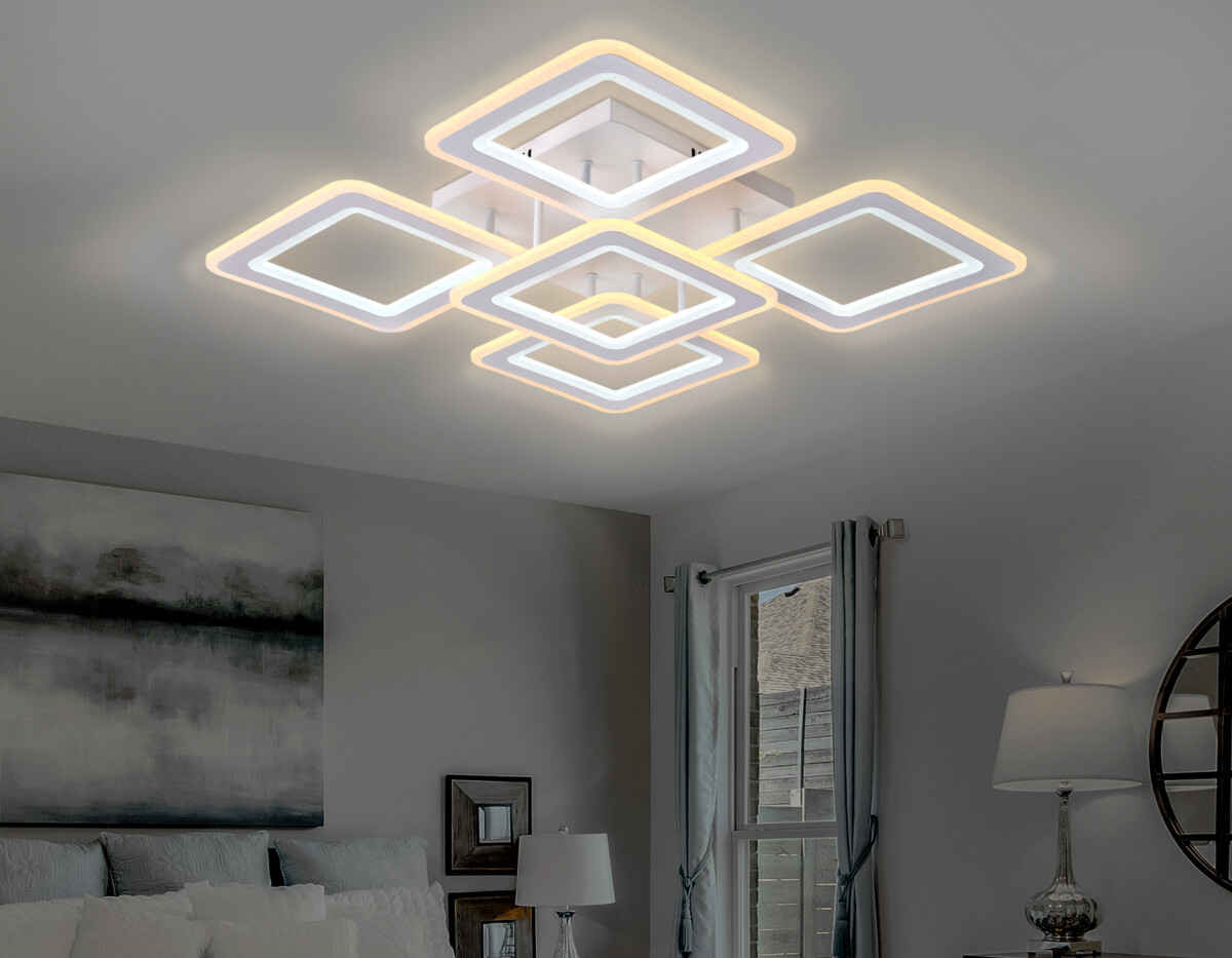 FA866/4+1 WH белый 218W 3000K-6400K 820*820*120 (ПДУ РАДИО 2.4G) — изображение 1