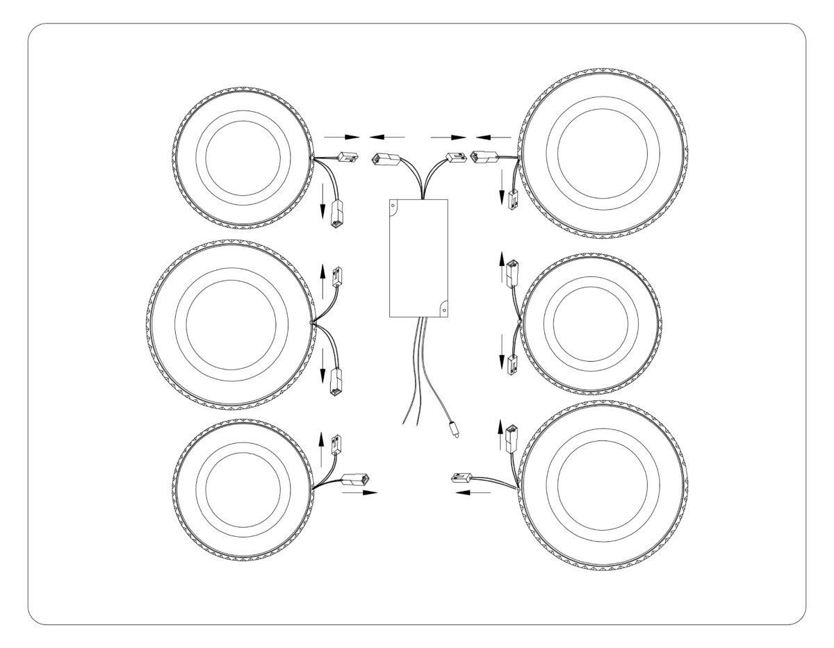 FA8872/3+3 WH белый 3000K-6400K 63W 550*510*125 (ПДУ ИК) — изображение 6