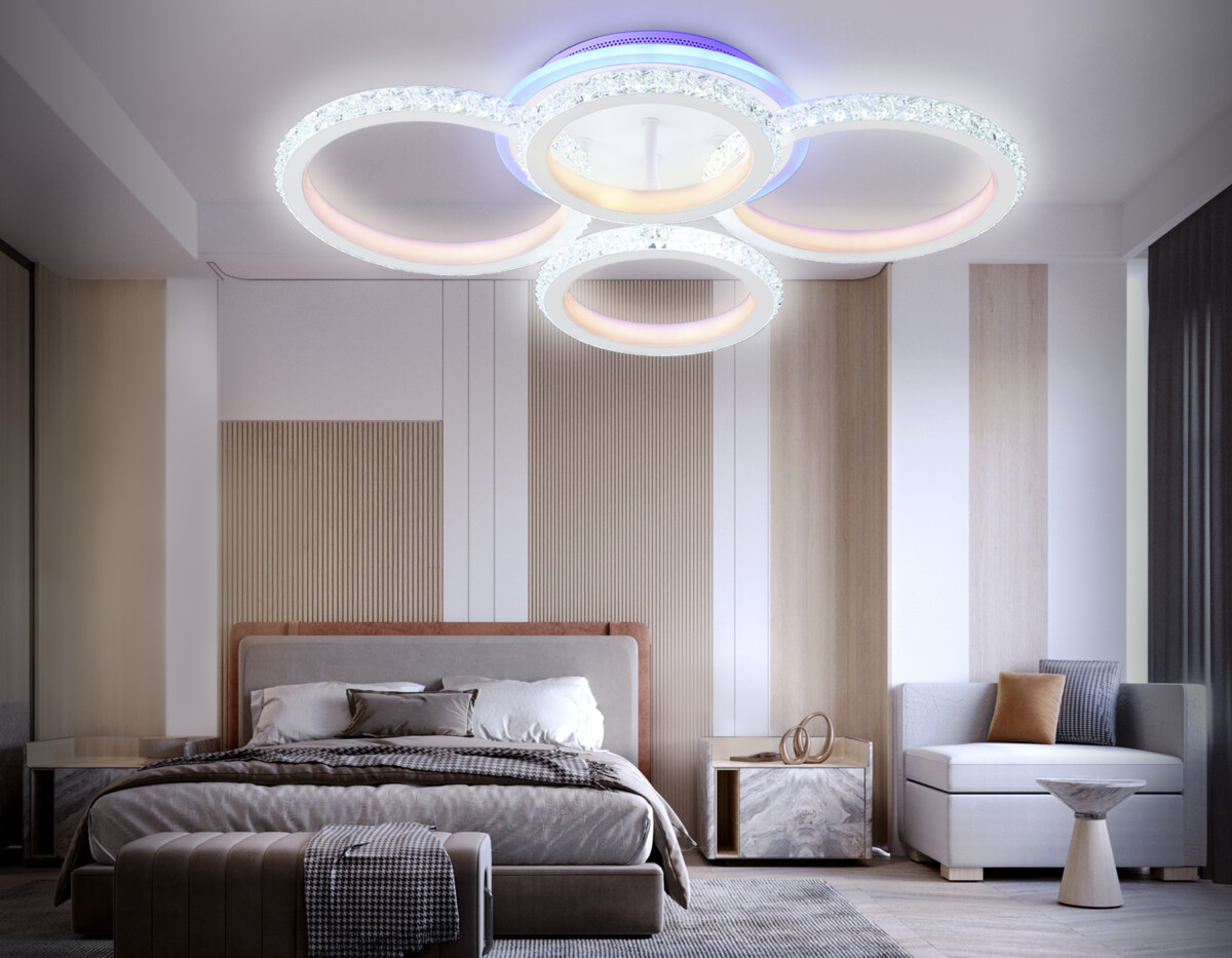 FA9524/2+2 WH белый 92W 6400K/3000K+RGB 560*370*110 (ПДУ РАДИО 2.4G) — изображение 2