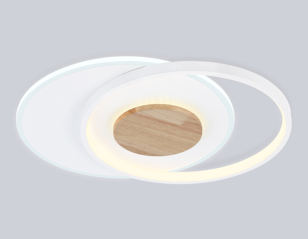 FL4788 WH/WD белый/дерево 54W 3000-6000K 460*365*45 (без ПДУ) — изображение 1