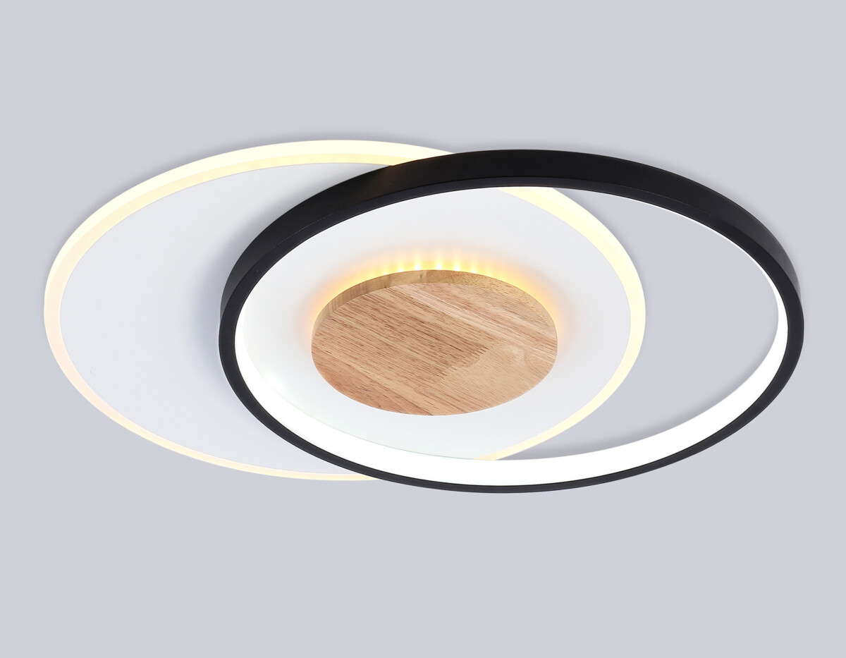 FL4789 WH/BK/WD белый/черный/дерево 54W 3000-6000K 460*365*45 (без ПДУ) — изображение 1