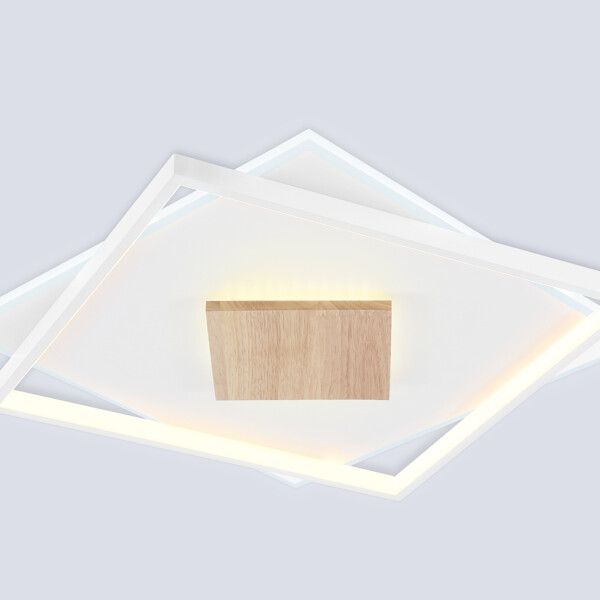 FL4790 WH/WD белый/дерево 77W 3000-6000K 515*515*50 (без ПДУ)